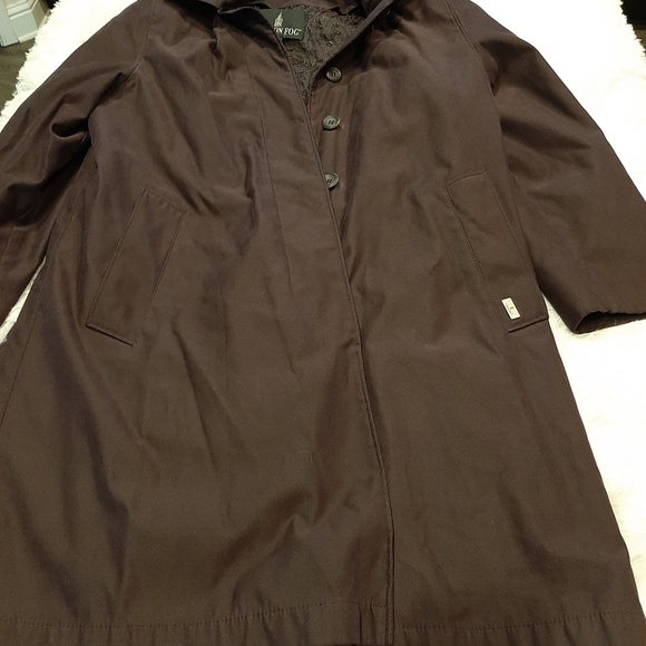 LONDON FOG Purple coat with removable hood - Picture 8 of 13